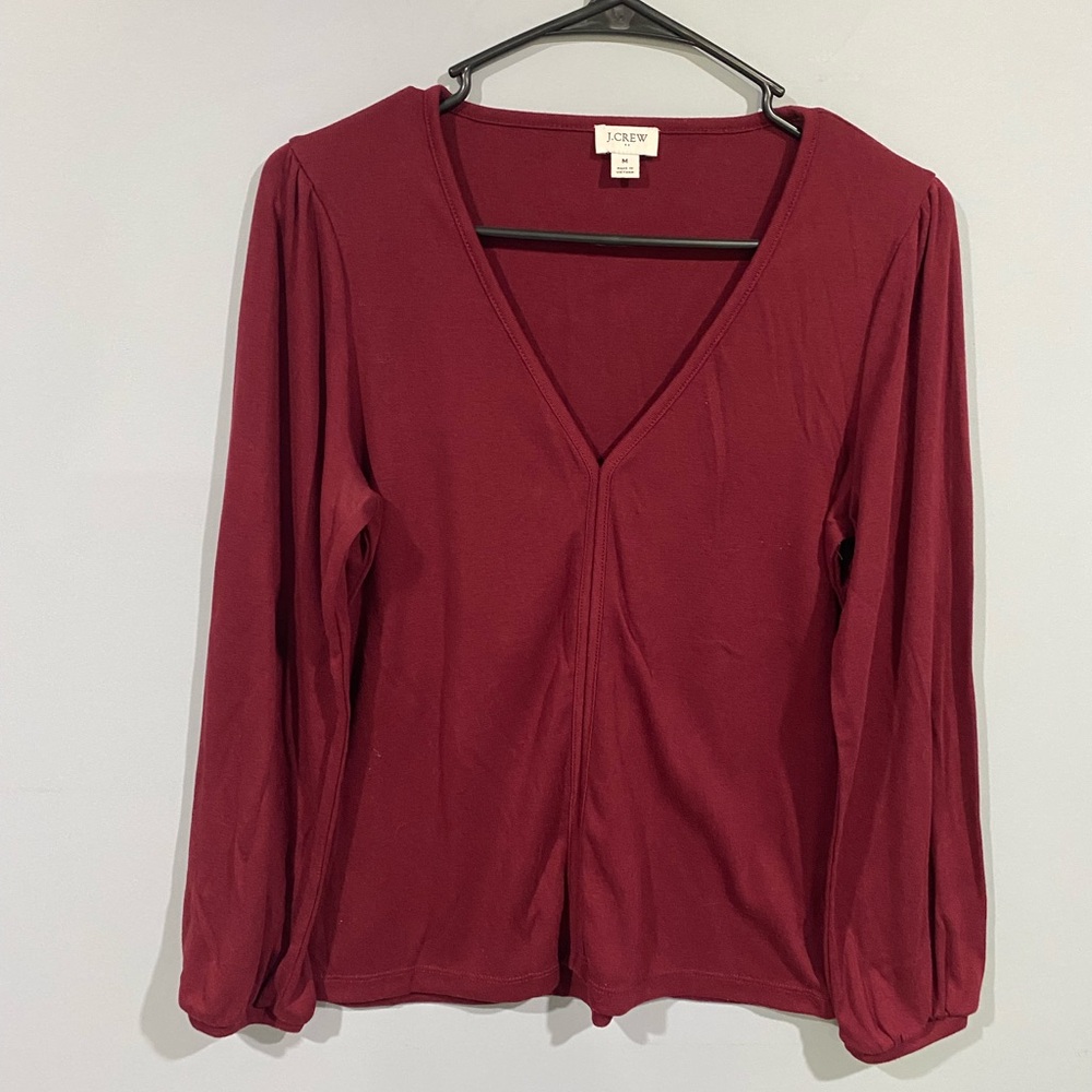 J Crew Long Sleeve V Neck blouse